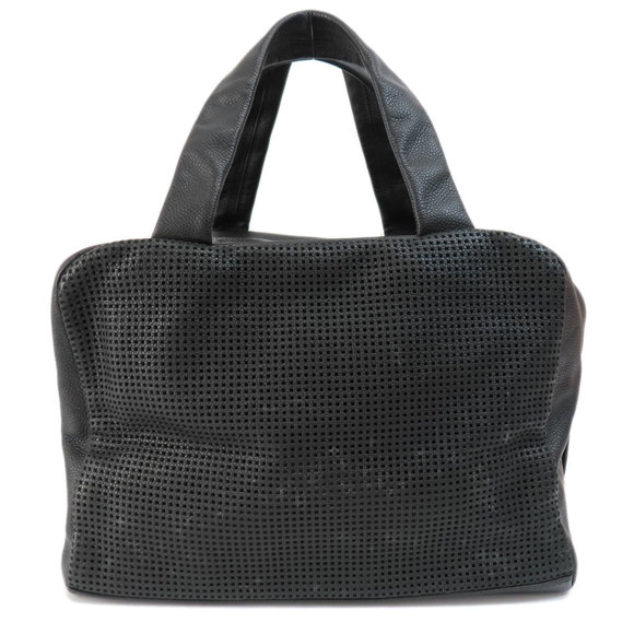 Chanel Coco Mark Silver Hardware Handbag Black Calf - Picture 2 of 9